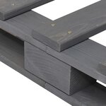 vidaXL Cadre de lit sans matelas gris 90x200 cm bois de pin massif