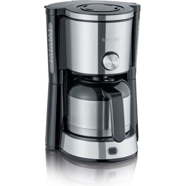 Cafetière filtre isotherme - 8 tasses - 1 L - 1 000 W - Sélecteur d'arôme - Inox/Noir