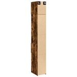 vidaXL Armoire de rangement mince chêne fumé 30x42 5x225 cm