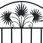 vidaXL Banc en métal vintage Noir Acier peint en poudre Standard Durable