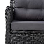 vidaXL Ensemble à manger d'extérieur 9 Pièces Résine tressée Noir