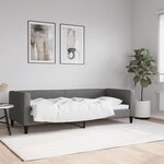 vidaXL Lit de repos gris foncé 80x200 cm tissu