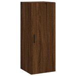vidaXL Buffet haut Chêne marron 34 5x34x180 cm Bois d'ingénierie