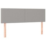 vidaXL Têtes de lit 2 Pièces Gris clair 72x5x78/88 cm Tissu