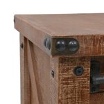 vidaXL Table console Bois massif de sapin 131 x 35 5  x 75 cm Marron