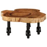 vidaXL Table basse Bois d'acacia massif 60 x 55 x 25 cm