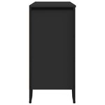 vidaXL Buffet noir 91x35 5x74 5 cm bois d’ingénierie