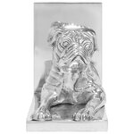 Serre-livres vidaXL 2 Pièces Argent 12x15x18 cm Aluminium Chien