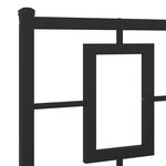 vidaXL Cadre de lit métal avec tête de lit/pied de lit noir 120x190 cm