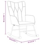 vidaXL Chaise à bascule avec tabouret Jaune moutarde Tissu