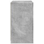 vidaXL Armoire latérale avec lumières LED gris béton bois d'ingénierie