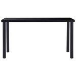 vidaXL Table à manger Noir 140x70x75 cm Verre trempé