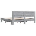 vidaXL Cadre de lit sonoma gris 200x200 cm bois d'ingénierie et métal