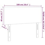 vidaXL Tête de lit à LED Rose 100x5x78/88 cm Velours