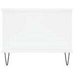 vidaXL Table basse blanc 90x50x40 cm bois d'ingénierie
