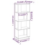 vidaXL Bibliothèque/Séparateur de pièce Marron miel 51x25x132 cm Pin