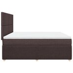 vidaXL Sommier à lattes de lit avec matelas Marron foncé 200x200 cm