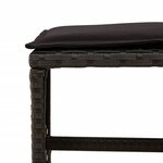 vidaXL Ensemble à manger de jardin 15 Pièces coussins noir résine tressée