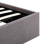 vidaXL Cadre de lit à stockage hydraulique Taupe Tissu 90x200 cm