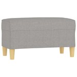 vidaXL Banc Gris clair 70x35x41 cm Tissu