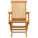 vidaXL Chaises de jardin avec coussins anthracite lot de 8 Teck massif