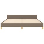 vidaXL Cadre de lit avec tête de lit Taupe 160x200 cm Tissu