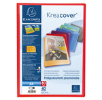 Protège-documents En Polypropylène Semi Rigide Kreacover® Opaque 120 Vues - A4 - Couleurs Assorties - X 8 - Exacompta