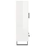 vidaXL Buffet haut blanc brillant 69 5x31x115 cm bois d'ingénierie