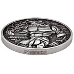 Mechanized minotaur 2 oz argent antiqued monnaie 10000 francs chad 2022