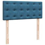 vidaXL Sommier à lattes de lit et matelas bleu 120x200 cm velours