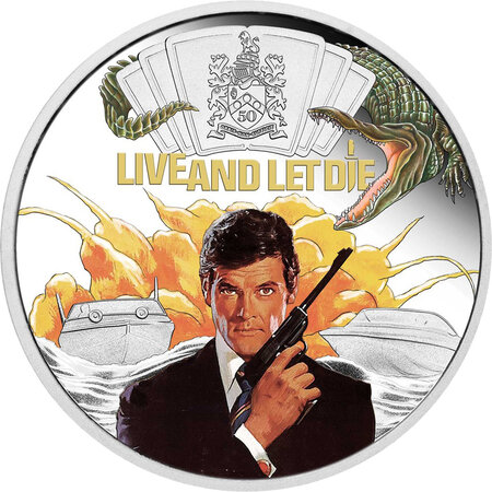 Pièce de monnaie en Argent 1 Dollar g 31.1 (1 oz) Millésime 2023 James Bond 007 JAMES BOND LIVE AND LET DIE