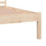 vidaXL Cadre de lit bois de pin massif 150x200 cm très grand