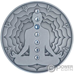 Pièce de monnaie en Argent 2000 Francs g 62.2 (2 oz) Millésime 2021 Chakra VISHUDDHA