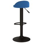 Vidaxl tabouret de bar bleu velours