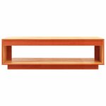 vidaXL Table basse cire marron 110x50x33 5 cm bois massif de pin