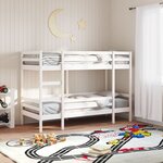 vidaXL Lit superposé sans matelas blanc 80x200 cm bois de pin massif