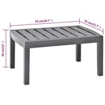 vidaXL Table de jardin Moka 78x55x38 cm Plastique