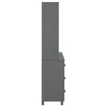 vidaXL Buffet HAMAR Bois massif de pin Gris foncé