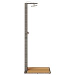 vidaXL Douche de jardin Grise 60x80x214 cm Poly Rattan