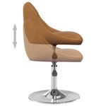 vidaXL Chaises pivotantes à manger lot de 6 Marron Velours