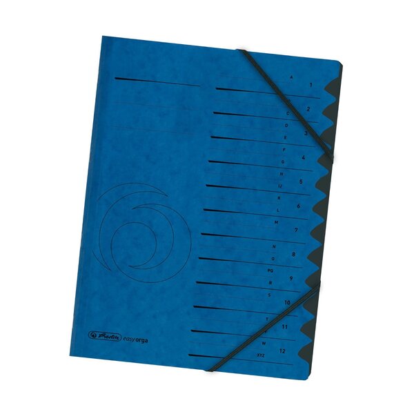 trieur easyorga, A4, carton, 12 compartiments, vert HERLITZ