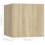 vidaXL Meubles TV muraux 2 Pièces Chêne sonoma 30 5x30x30 cm