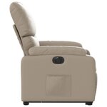 vidaXL Fauteuil inclinable électrique cappuccino similicuir
