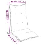 vidaXL Coussins de chaise à dossier haut lot de 6 modèle de feuille