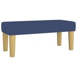 vidaXL Sommier à lattes de lit avec matelas Bleu 90x200 cm Tissu