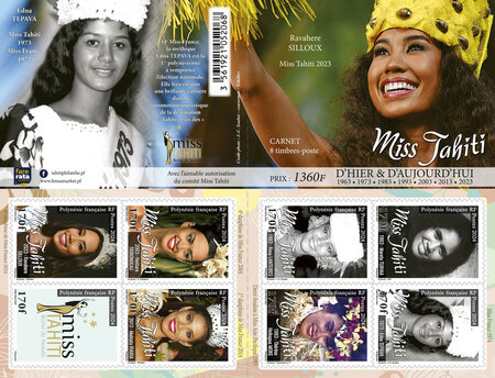 Carnet 6 timbres - Polynésie Française - Carnet Miss Tahiti - 2024