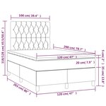 vidaXL Sommier à lattes de lit matelas et LED Rose 120x200 cm Velours