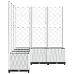 vidaXL Jardinière avec treillis Blanc 120x120x136 cm PP