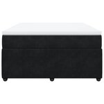 vidaXL Sommier à lattes de lit avec matelas Noir 140x190 cm Velours