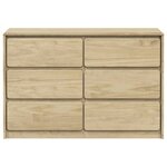 vidaXL Commode SAUDA chêne 111x43x73 5 cm bois de pin massif